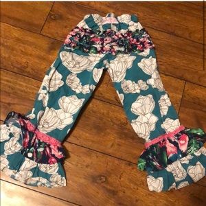 4T rufflebutts little girl floral pant